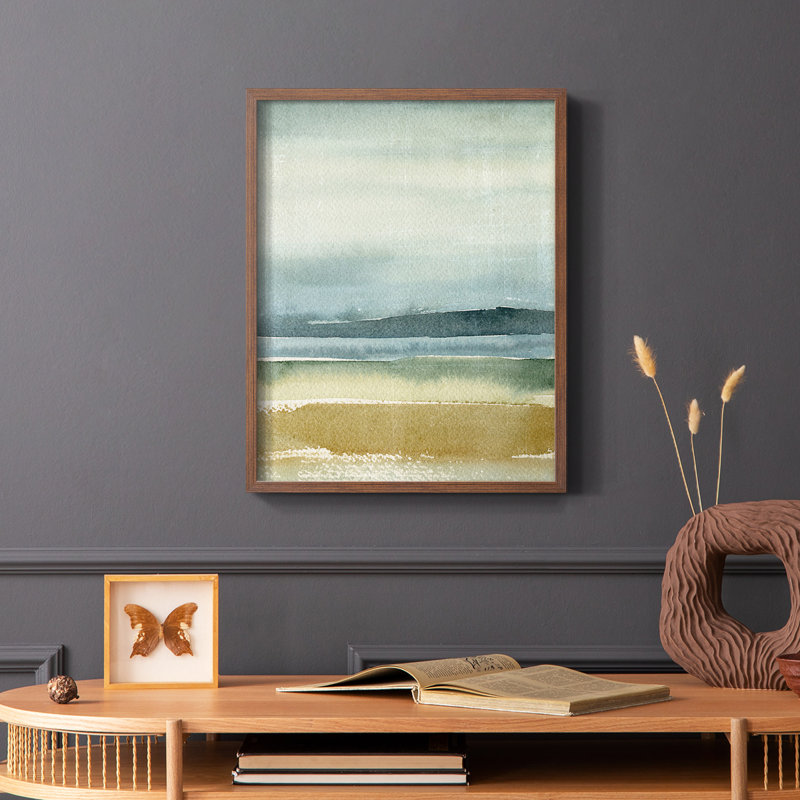 Ochre Perspectives I, reproduction encadrée - bois massif, H 14 po x l 11 po, Brun