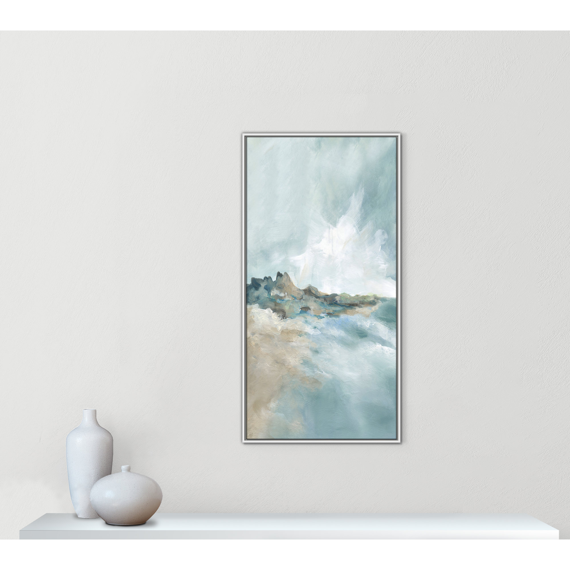 Sandpoint Print by Carol Robinson, 49.5" H x 25.5" W, White