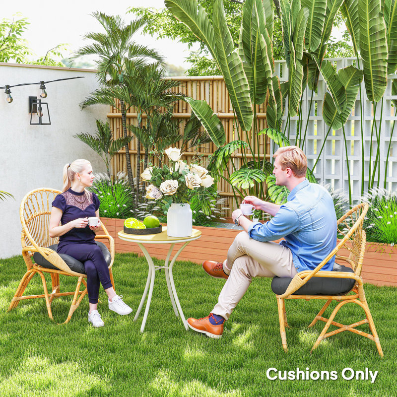 Outdoor Seat Cushion Set, Dark Grey