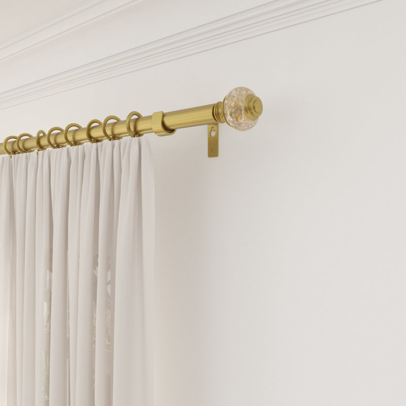 Tringle à rideaux simple réglable en métal Dotern, 48" - 84"