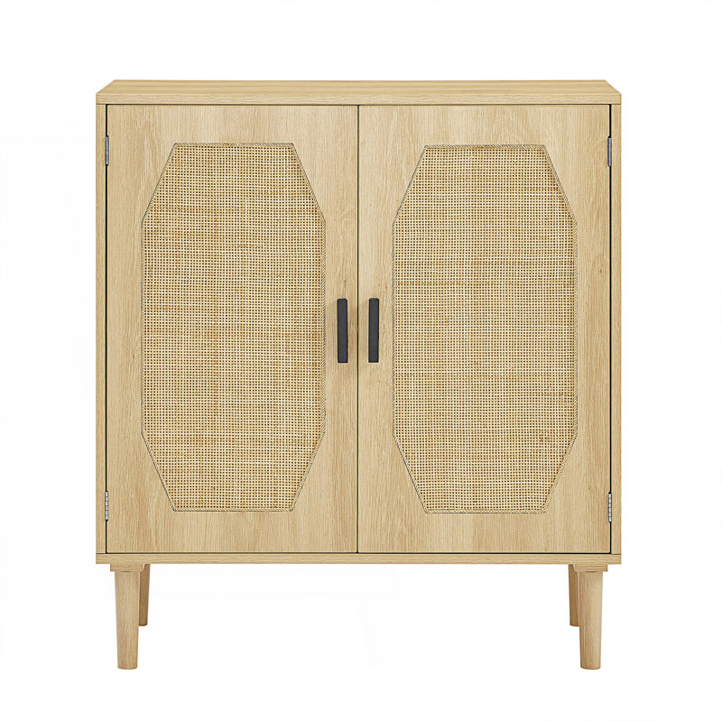 Armoires de cuisine avec portes décoratives en rotin, buffets, armoire à vin