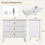 80 W 3 - Drawer Chest of Drawers