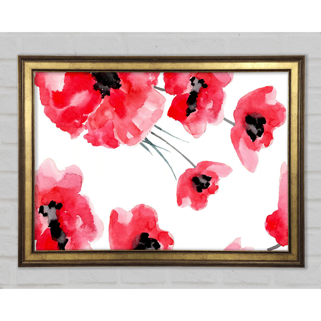 Gerahmtes Wandbild Just Poppies