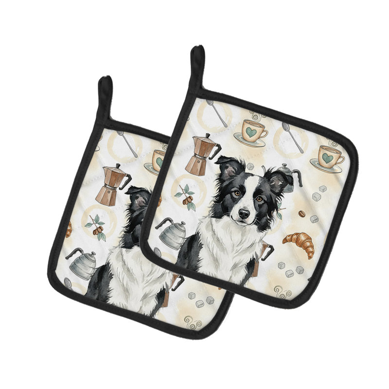Paire de porte-cafetières Border Collie
