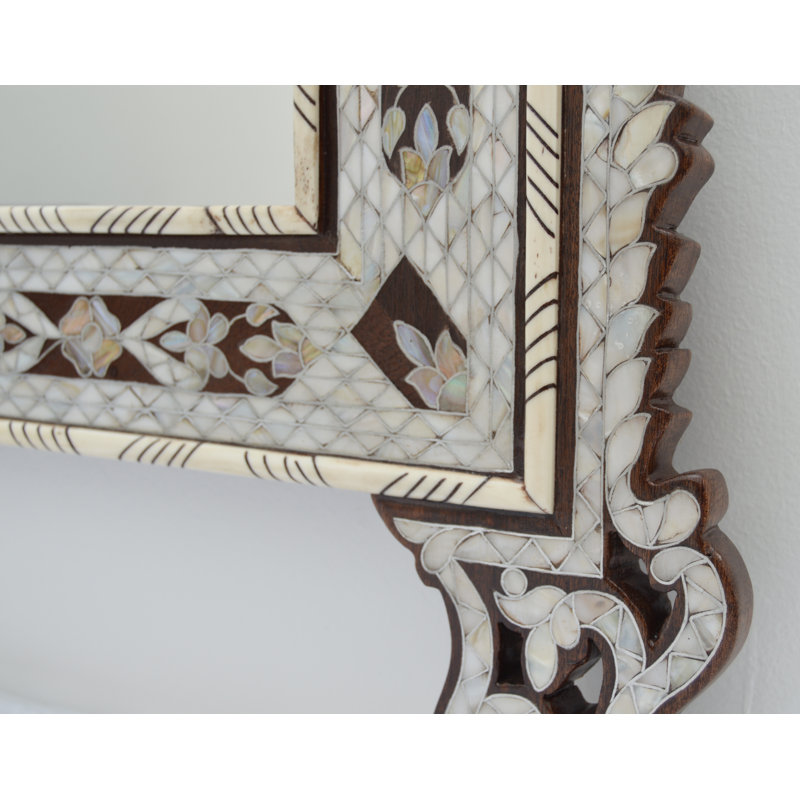 Damascene Coquillage Flat Wall Mirror