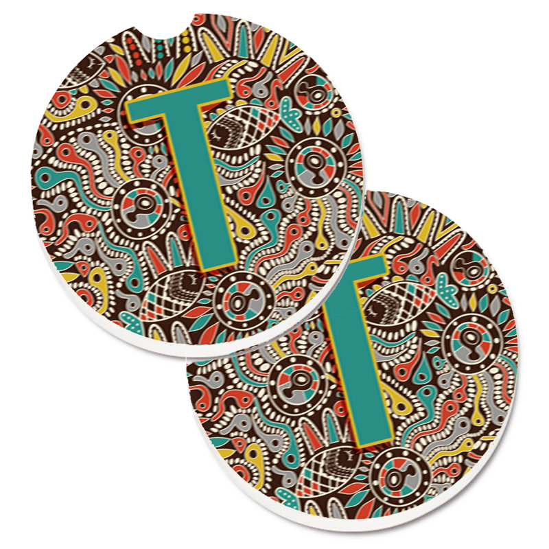 Sous-verre voiture tribal initial, T