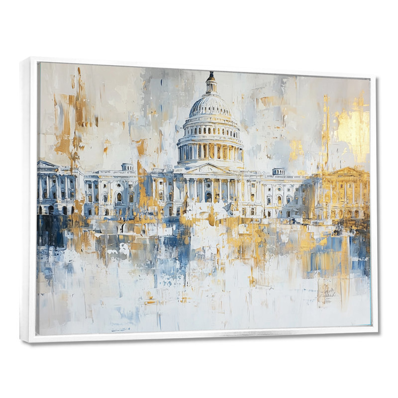 Chul - art mural patriotiste américain, H 24 po x l 32 po, Impression encadrée flottante, Blanc