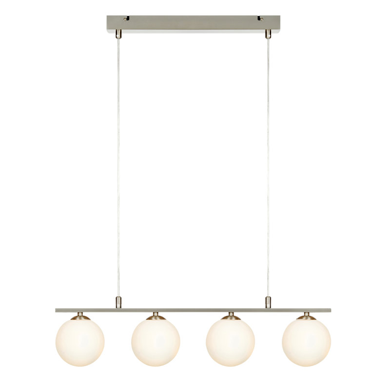 4 - Light Kitchen Island Pendant, Steel