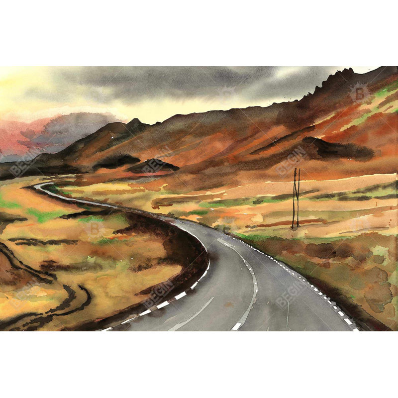 Sur la route en Islande - Toile de paysages pour la décoration intérieure