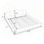 Structure de lit plateforme tapissier avec tête de lit épaisse incurvée, lit de plancher pour la chambre à coucher-1749730633-1749730632