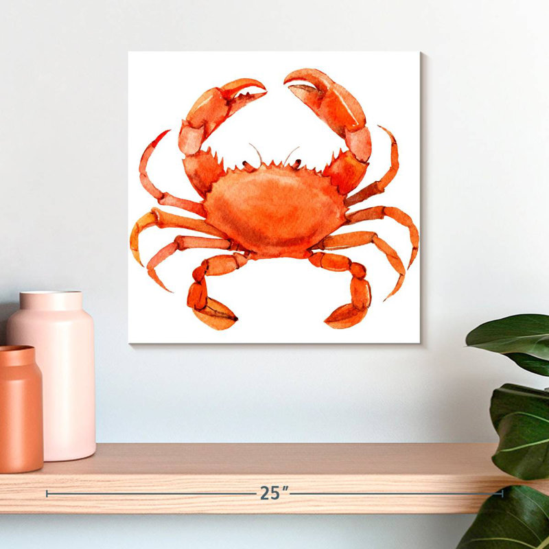 Brampt Pretty Red Crab, 16" H x 16" W