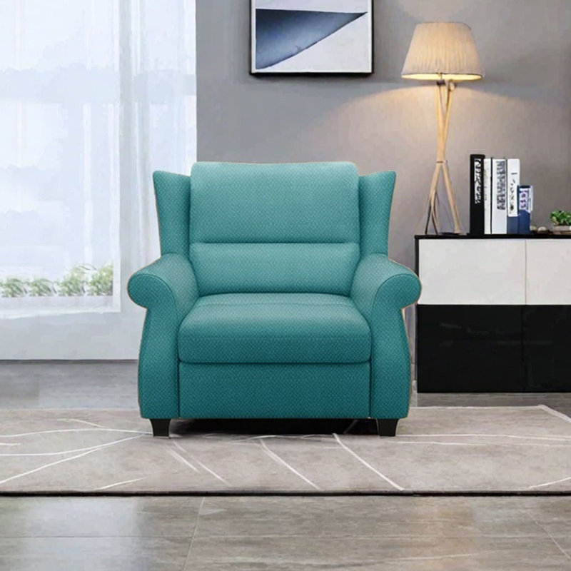 Fauteuil inclinable ergonomique en coton et lin, Vert