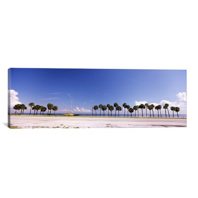 Palm Trees at the Roadside, Interstate 275, Tampa Bay, Gulf of Mexico, Florida, USA - Wrapped Canvas Panoramic Photograph Print -  East Urban Home, EASU3139 34061135