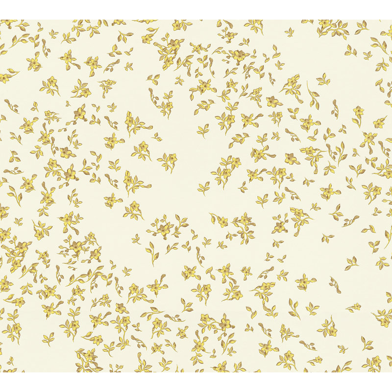 1005cm x 70cm Wallpaper Roll, White/Yellow/Beige