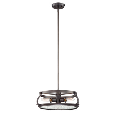 Harley 3 - Light Satin Copper Bronze Drum Pendant