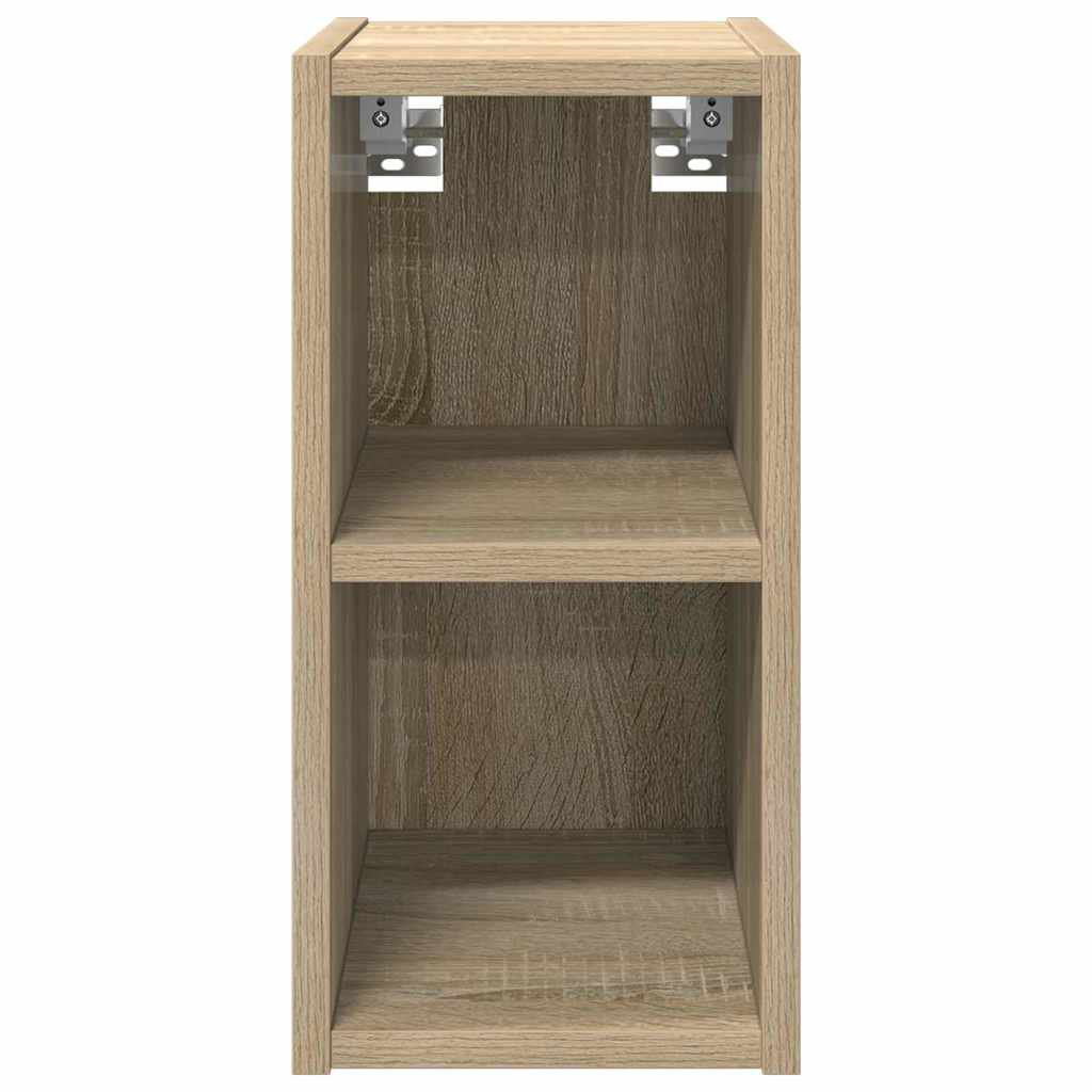 Vidaxl Hanging Cabinet With Storage Riga Black Oak 30 X 29.5 X 40 Cm