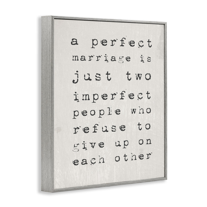 «A Perfect Mariage» par Daphne Polselli, reproduction d'art textuel sur toile, H 11 po x l 14 po, Estampe numérique Farmhouse