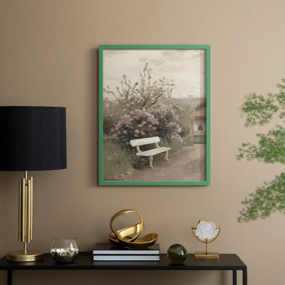 Vintage Floral Print CXXXVI Framed Print - Solid Wood