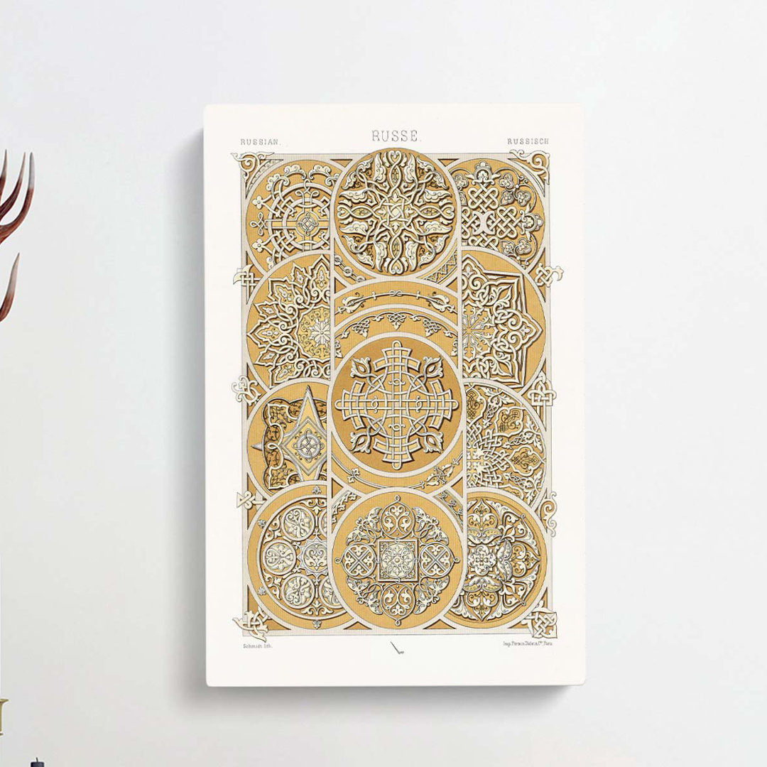 Russian Pattern by Albert Racinet - Wrapped Canvas