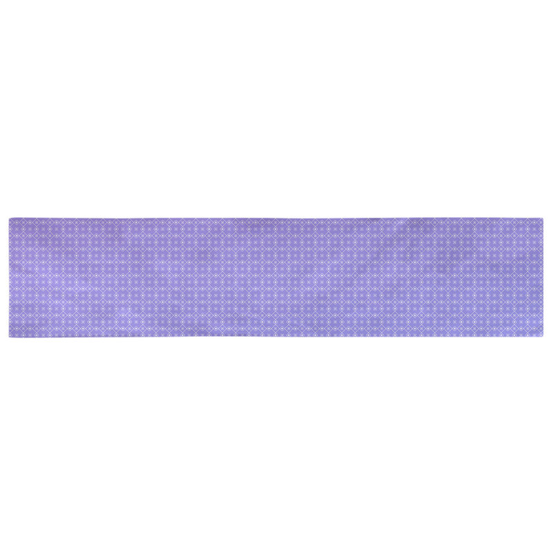 Chemin de table Avicia, 72 po x 16 po, Bleu / Mauve, Polyester