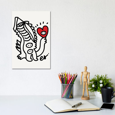 Spread Love And Graffiti Art by Emmanuel Signorino - Wrapped Canvas Painting