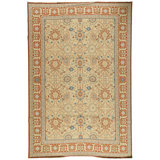 Hand Knotted Wool Area Rug in Gold