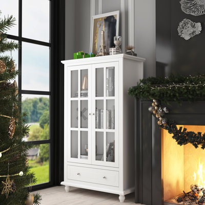Alexzandar 55.1" H x 31.5" W Corner Bookcase