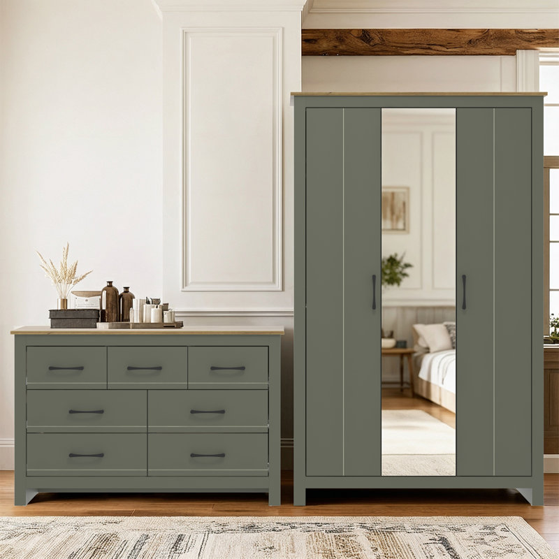 Limestone Storage Suite Bedroom Set, Kale Green