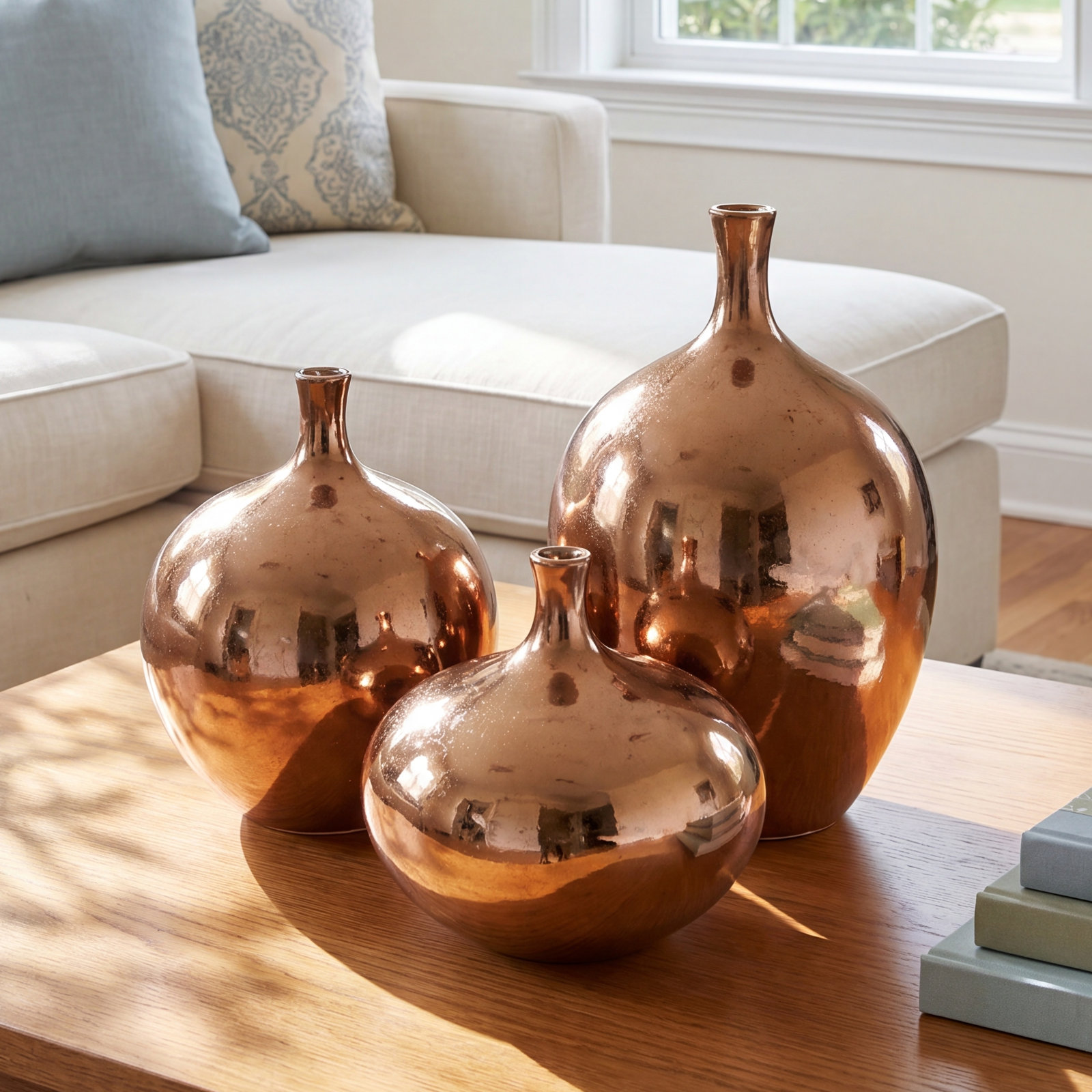 Ansen Ceramic Table Vase, Bronze