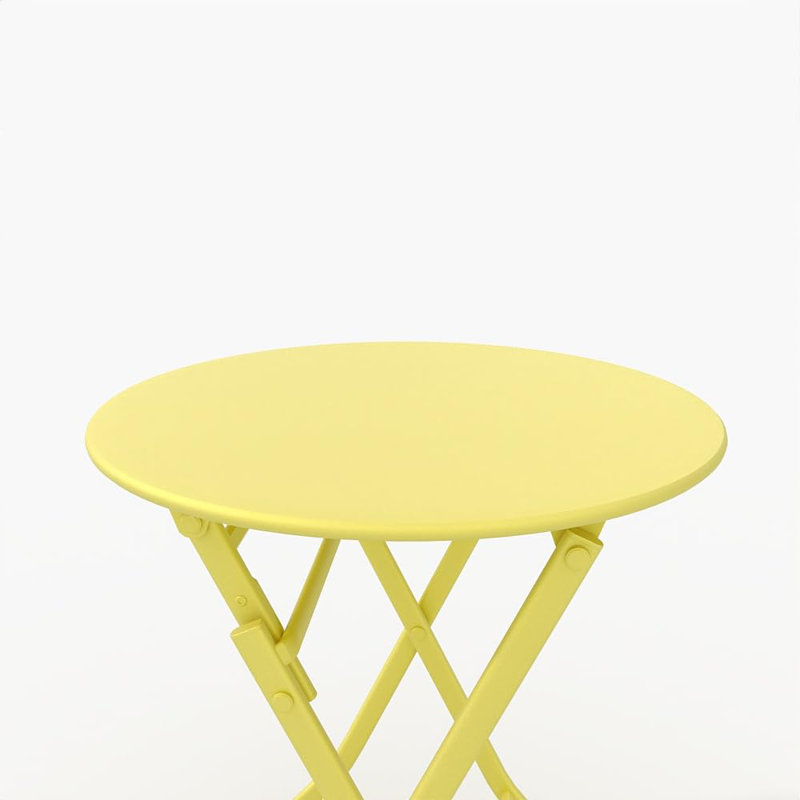 Ensemble bistro 3 pièces, ensemble de mobilier de patio pliable avec cadre de qualité supérieure, Jaune