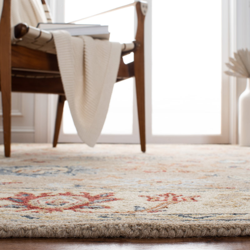 Brockett Hand Tufted Wool Oriental Rug, Square 6'