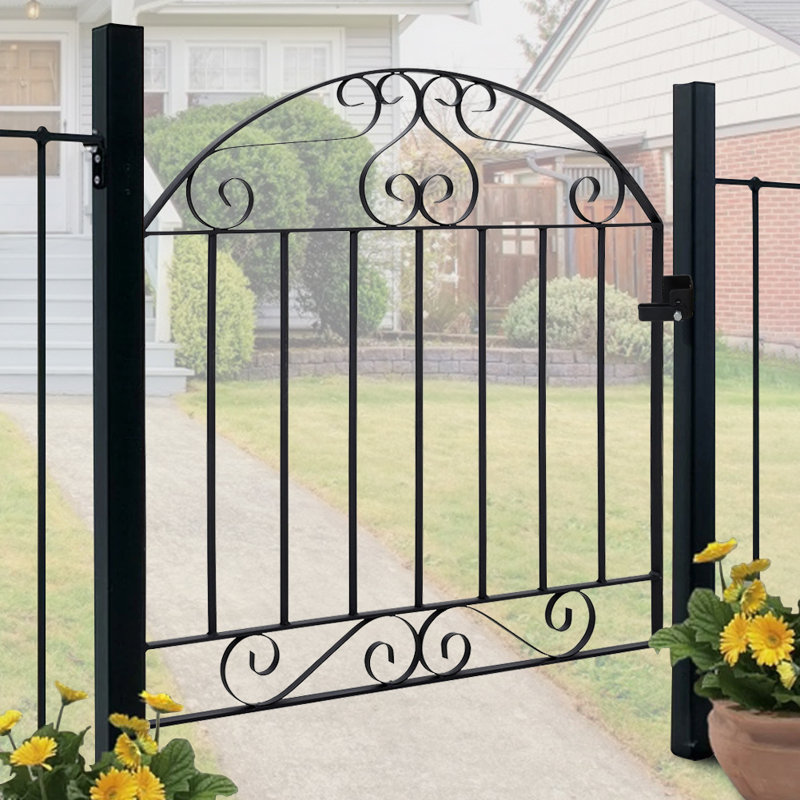 Kaliyah 90cm H x 85cm W Black Metal Gate