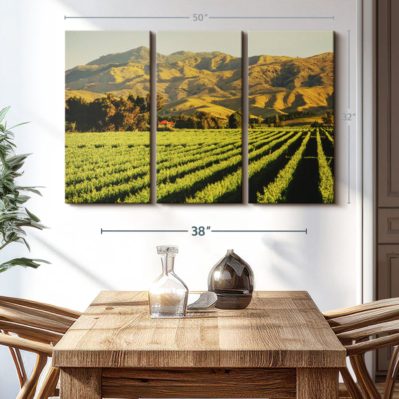 «Blenheim Vineyard» sur, H 32 po x l 50 po x P 1,25 po