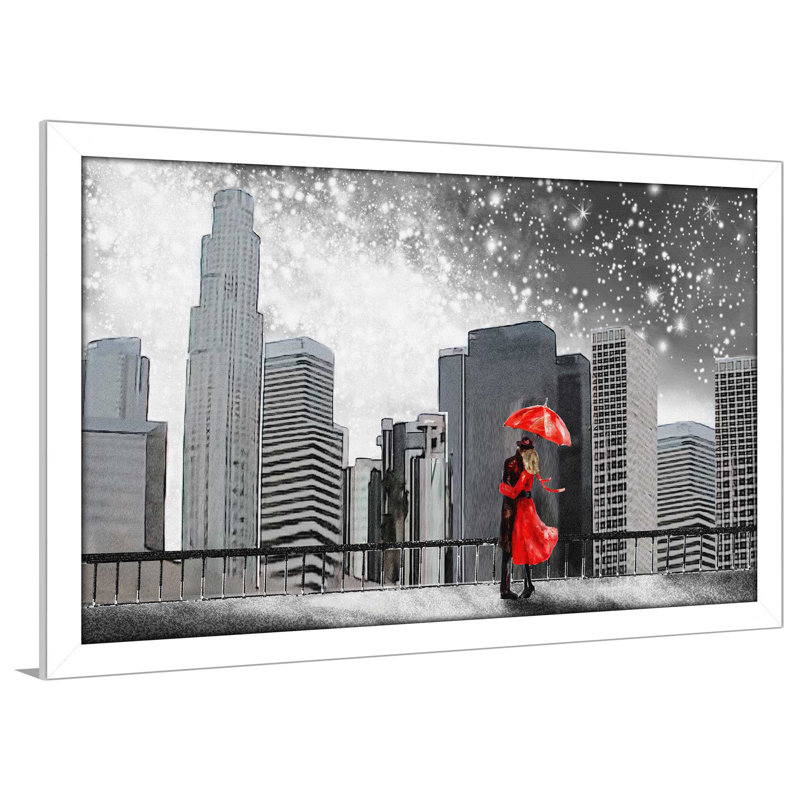 «Winter Romance», reproduction d'impression encadrée, H 21,5 po x l 27,5 po x P 0,75 po, Cadre blanc