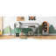 Lit mezzanine bas en bois gris avec lit convertible, coffre-fort et, sans sommier requis-1153724310-1153724309