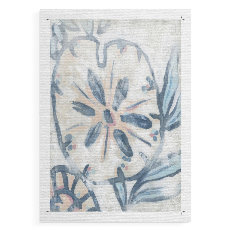 Beach Shell Fresco I - Impression sur toile seulement - NON-CADRE, H 18 po x l 12 po