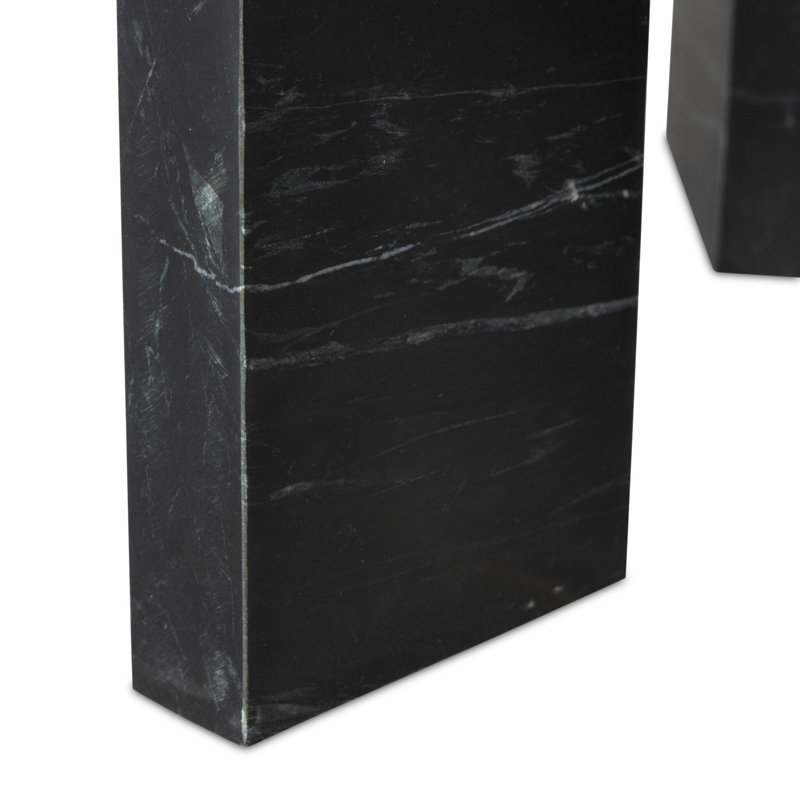 Bryce Marble Top Single Coffee Table, Black