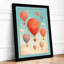 Balloons in Flight Boho - Framed Print-1619475218-1619475230