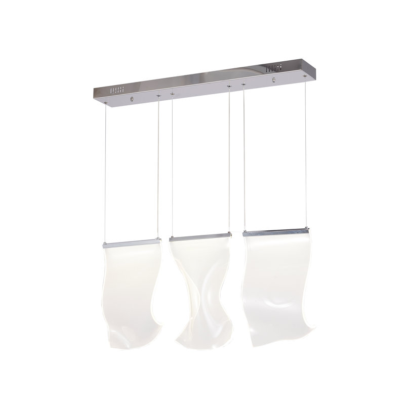 Transitional 3 Light LED Acrylic Sheet Pendant