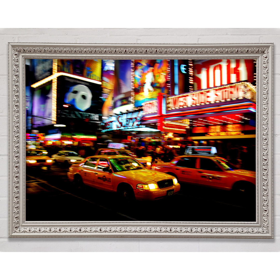 New York City Broadway Cabs - Einzelne Bilderrahmen Kunstdrucke