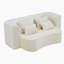 Grand canapé moderne blanc sur pied avec 4 coussins, canapé futon en tissu moelleux, matelas pliant en mousse haute densité pour le salon, les invités, la chambre à coucher, aucun assemblage requis