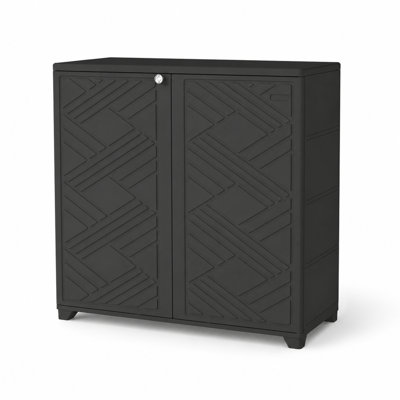 Armoire de rangement extérieure en forme de losange de 68 gallons
