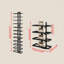 Wall Mounted Wine Bottle Rack Black