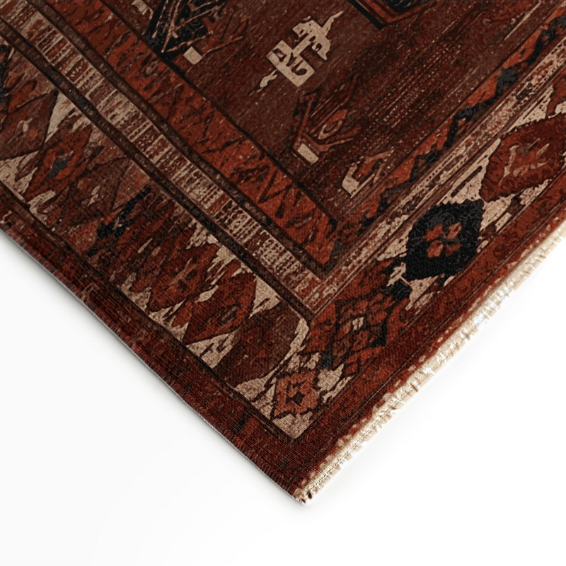 Tapis turc intérieur et extérieur brun, Rectangulaire 3 pi x 5 pi