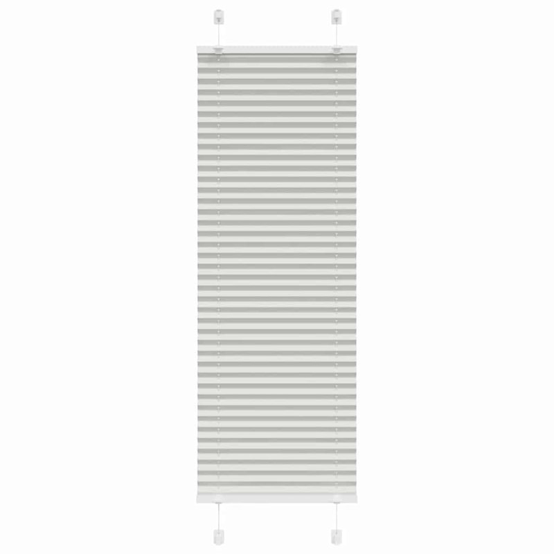 Room Darkening Pleated Blind, Light Grey, 40cmW x 150cmL