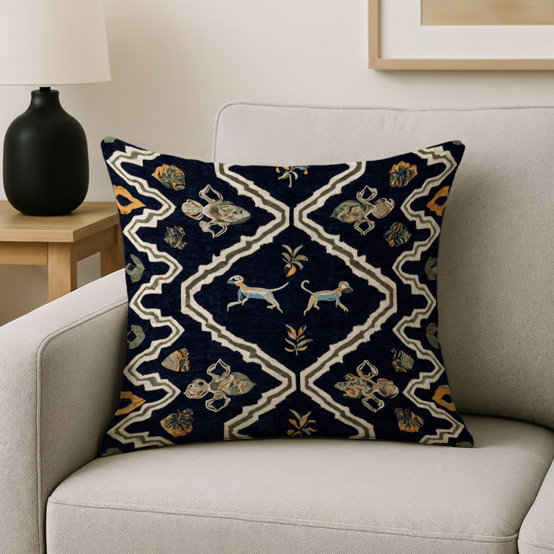 Modern Contemporary Indoor and Outdoor Throw Pillow, Grey Geometric 12, Square 18"