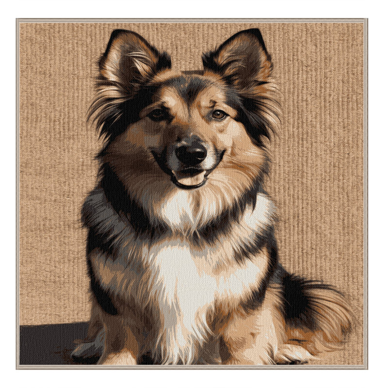  Tapis lavable pour chien de style norvégien Lundehund, Carré 5 pi