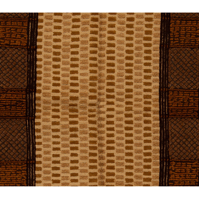 Tapis ivoire et brun noué à la main de haute qualité