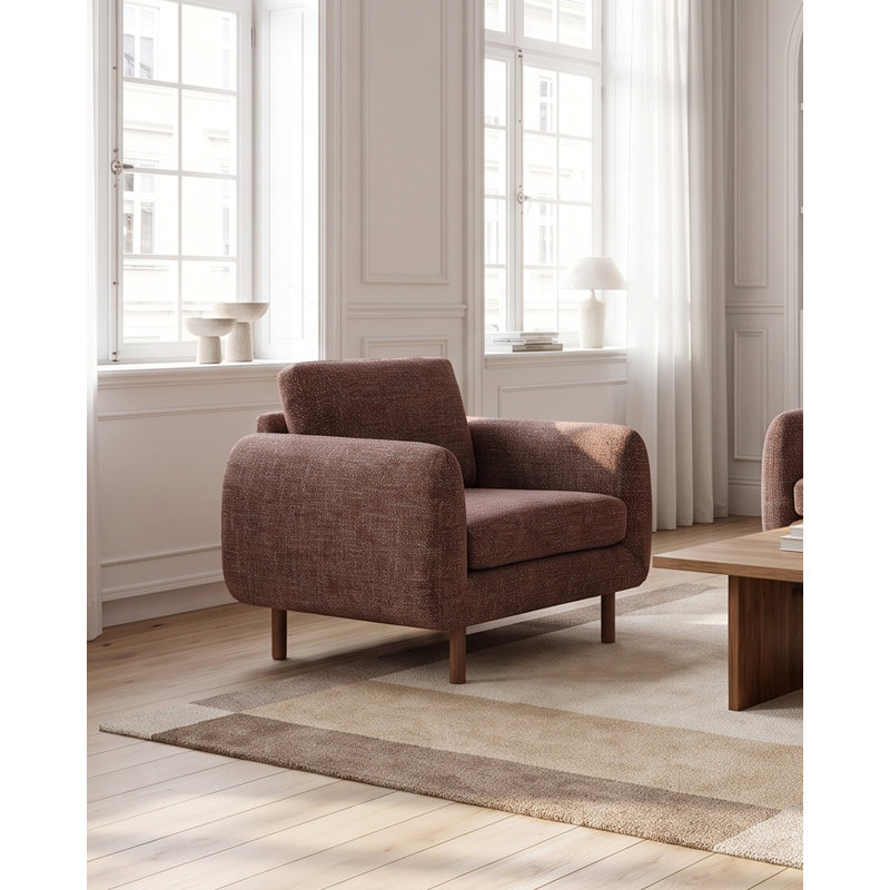 Fauteuil Leno, Chenille caramel performance