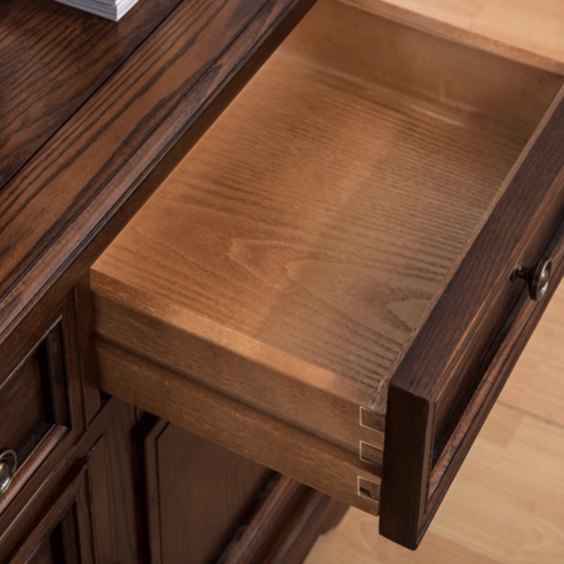 Banc de rangement pour chaussures en bois massif brun foncé